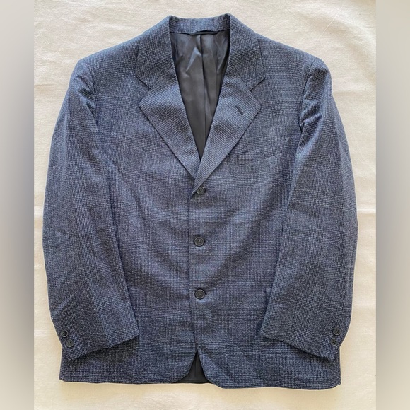 Antique Other - 1930s Union Made Strictly Custom Tailoring Dark Grey Men's Blazer Mob Clean Cut